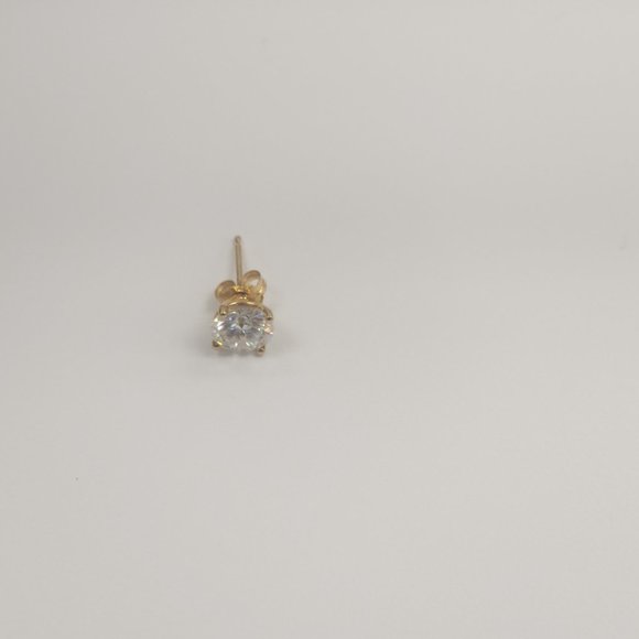 Rolord pair of 18kt yellow gold earrings with 2 round cut 1ct moissanite - Picture 9 of 15